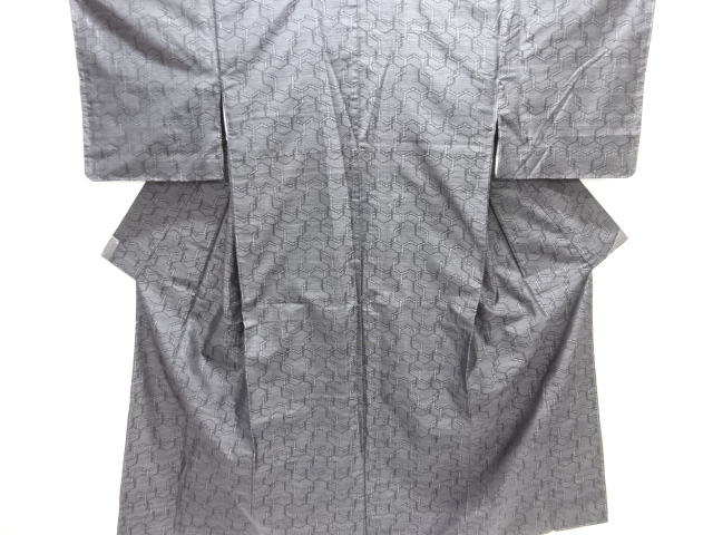 JAPANESE KIMONO / DORO OSHIMA TSUMUGI / WOVEN BISHAMON KIKKO